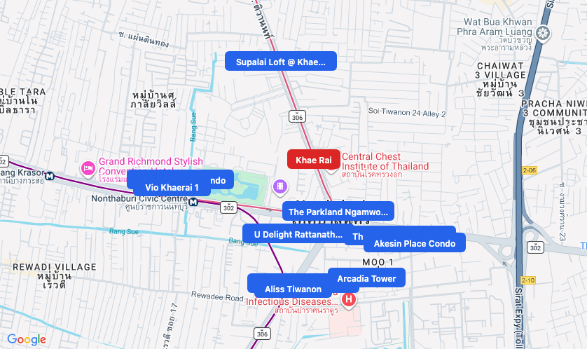 Condos Near Khae Rai | คอนโดใกล้แคราย | HomeStock | Home Stock Thailand
